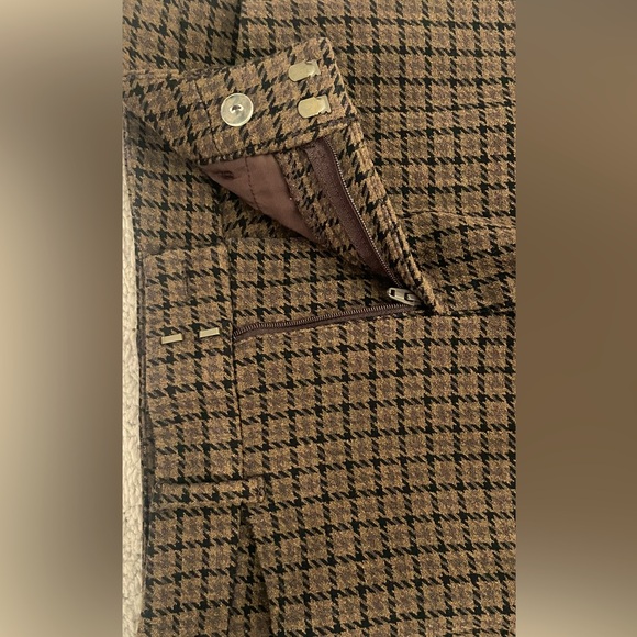 Old Navy High Rise Pixie Skinny Pants Size 4 Brown Houndstooth Plaid - Picture 6 of 6
